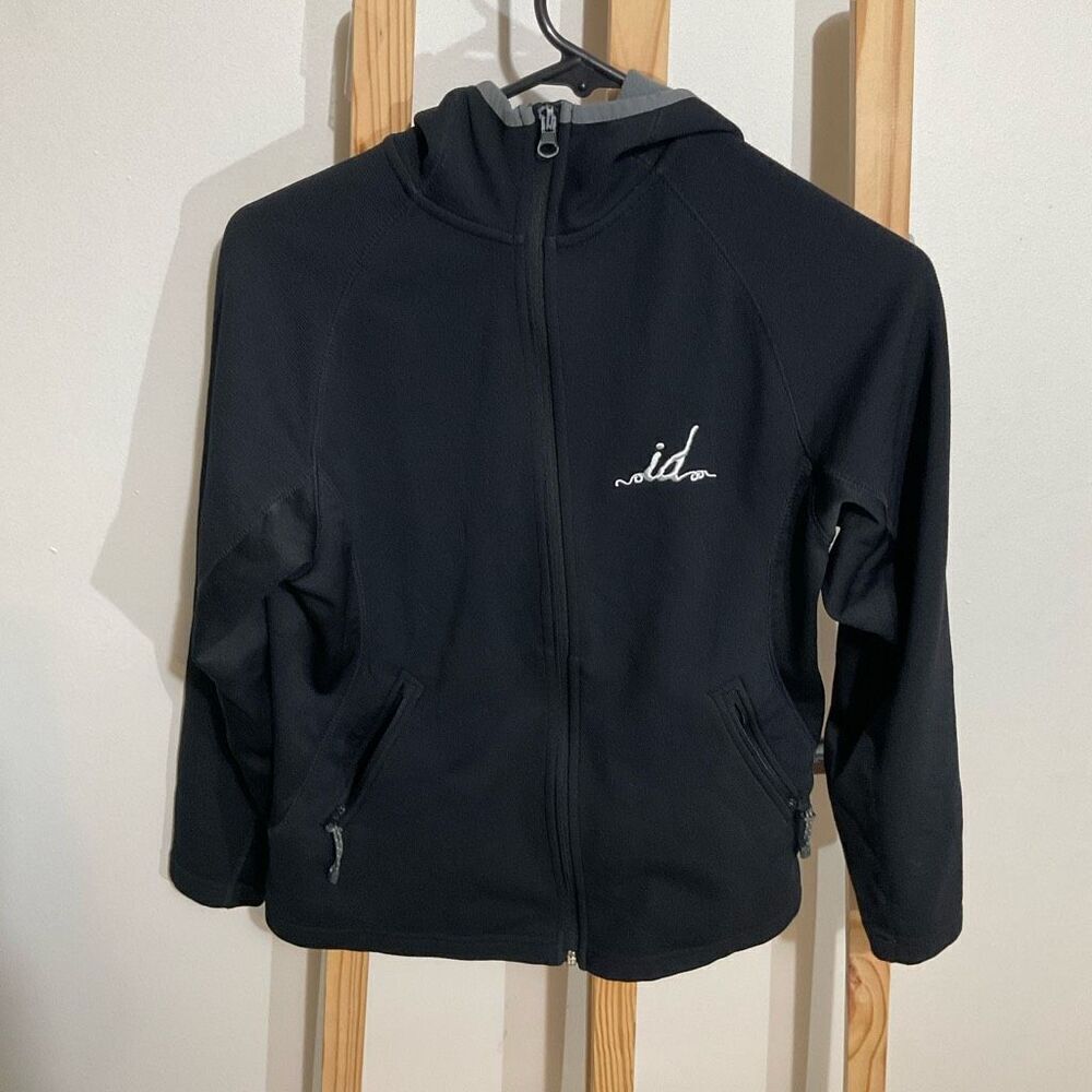 Tri Mountain jacket women’s size small black full zip with hood ￼